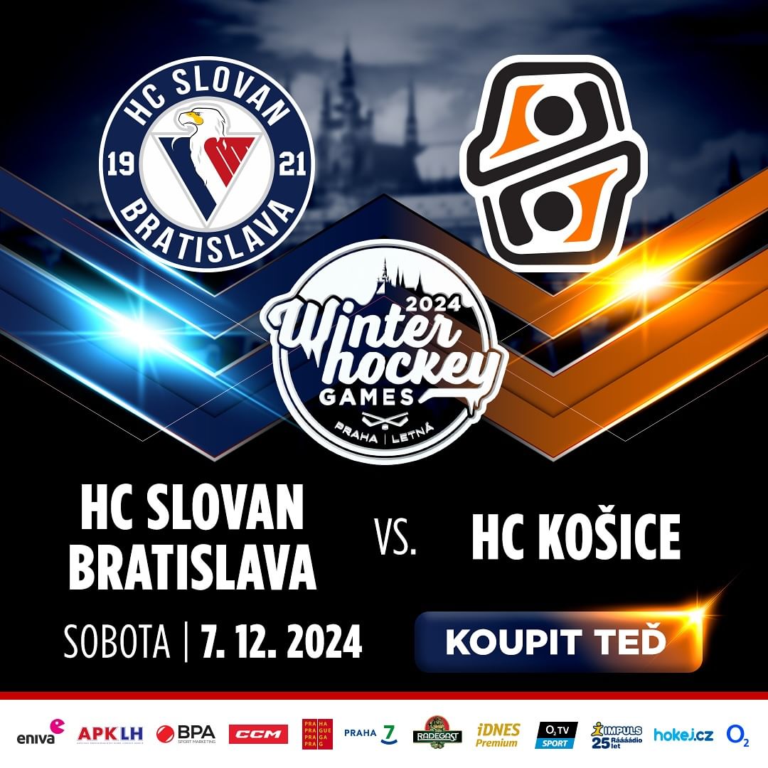 Pražské Winter Games so slovenským derby: Derby Slovana s Košicami jednou z ozdôb výnimočnej hokejovej udalosti!